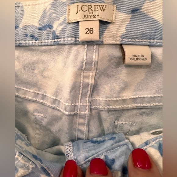 J.Crew blue and white floral pants 26 - Picture 4 of 7
